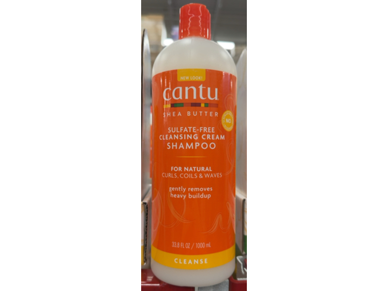 Cantu Cleansing Cream Shampoo, Shea Butter, 33.8 fl oz/1000 mL