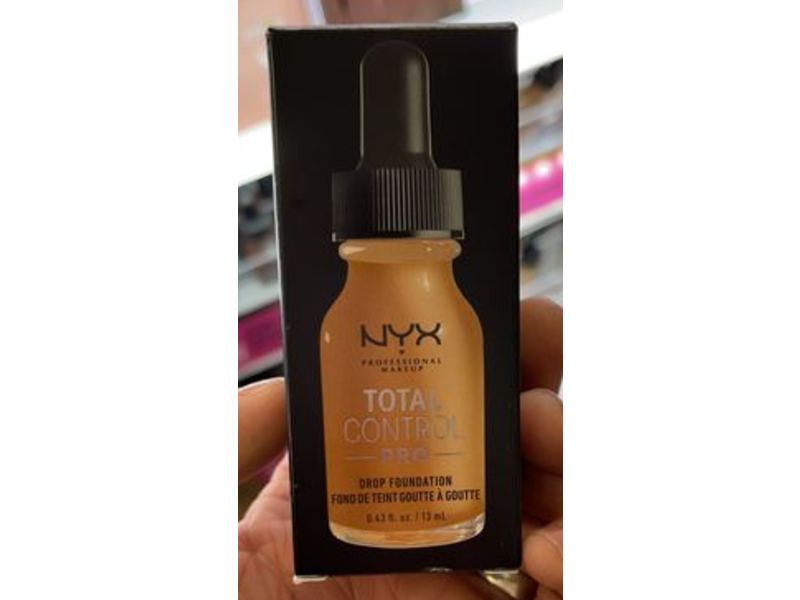 NYX Professional Makeup Total Control Pro Drop Foundation, Nutmeg, 0.42 fl oz/13 mL