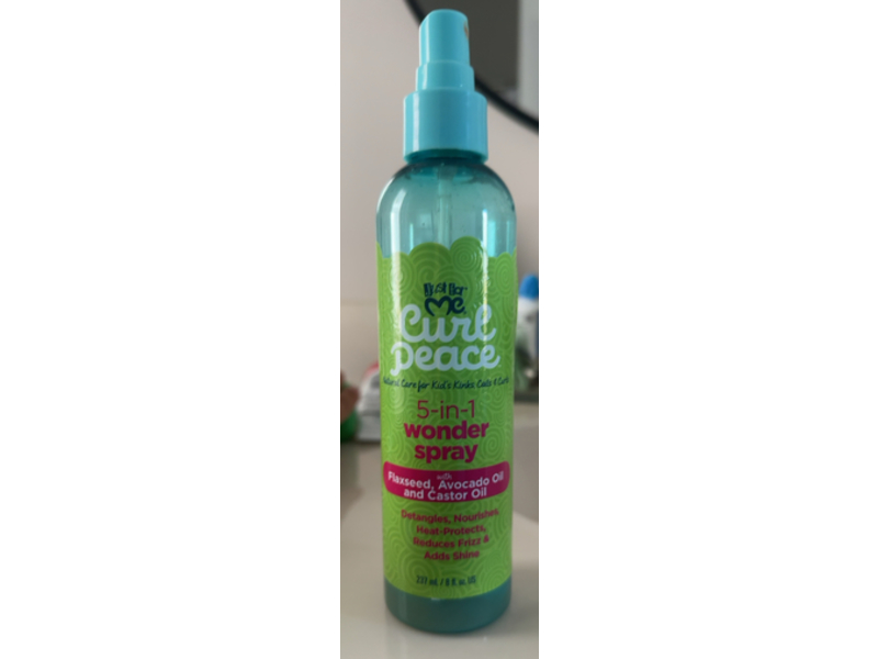 Just For Me Curl Peace Kids 5-In-1 Wonder Spray, Flaxseed, Avocado Oil & Castor Oil, 8 fl oz/237 mL