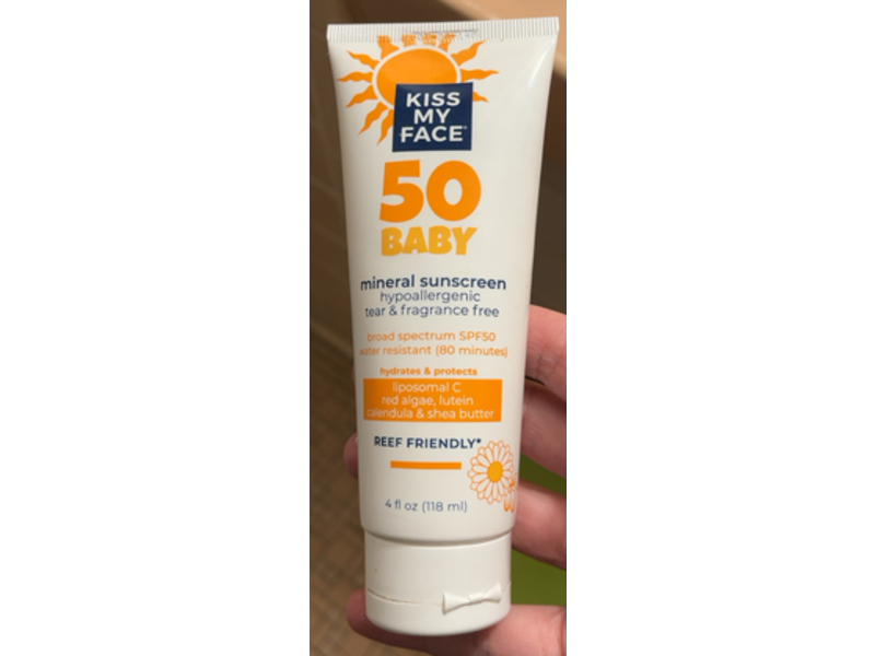 Kiss My Face Baby Mineral Sunscreen, SPF 50, 4 fl oz/118 mL