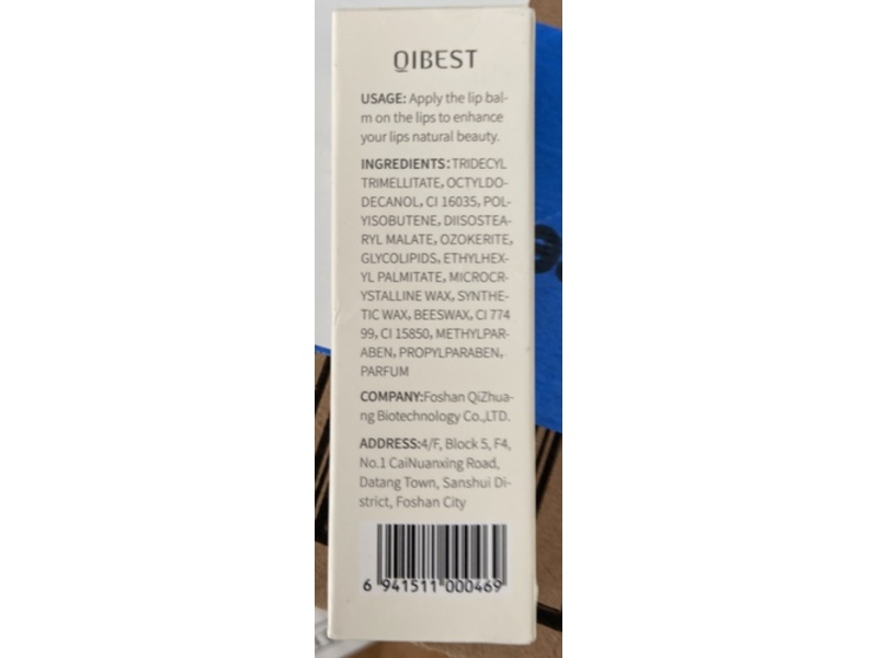 Qibest Natural Sheer Lip Balm, Glossy & Sheer