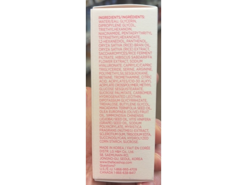 The Face Shop Clean Beauty Rice Water Bright Serum, 1.01 fl oz/30 mL