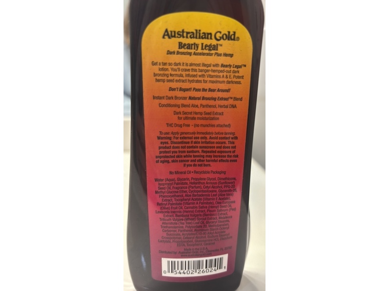 Australian Gold Bearly Legal Bronzing Accelerator, 8.5 fl oz/250 mL