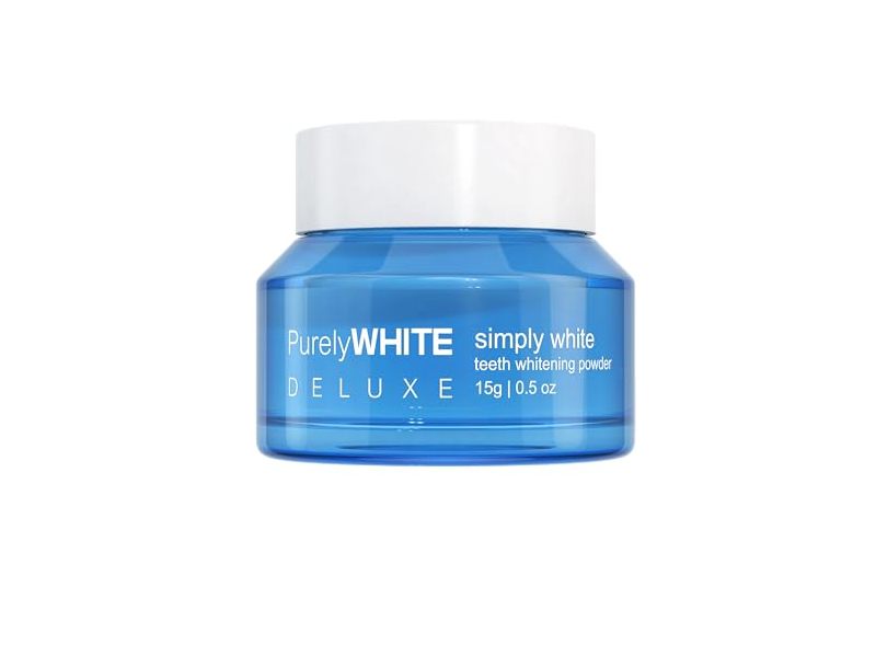 PurelyWHITE DELUXE Simply White Teeth Whitening Powder, 0.5 oz/15 g