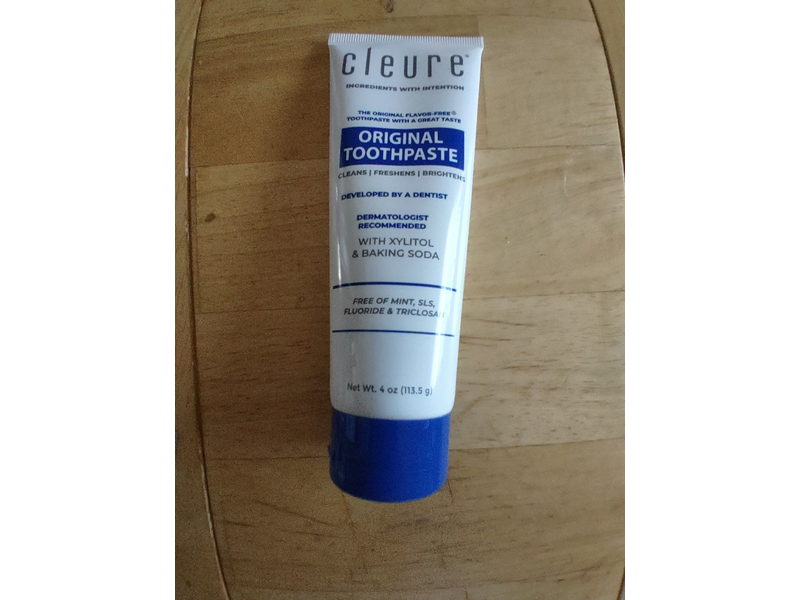 Cleure Original Flavor Free Toothpaste, 4 fl oz/113.4 g