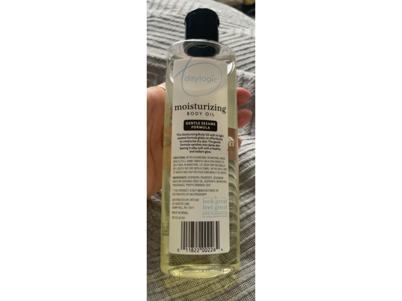 Daylogic Moisturizing Body Oil, 8.5 fl oz/250 mL