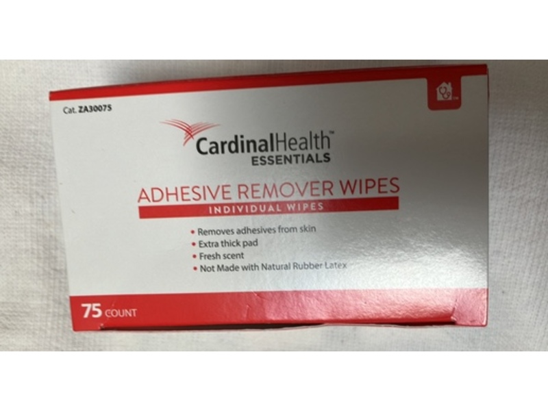 Cardinal Health Essentials Adhesive Remover Wipes, 75 Count