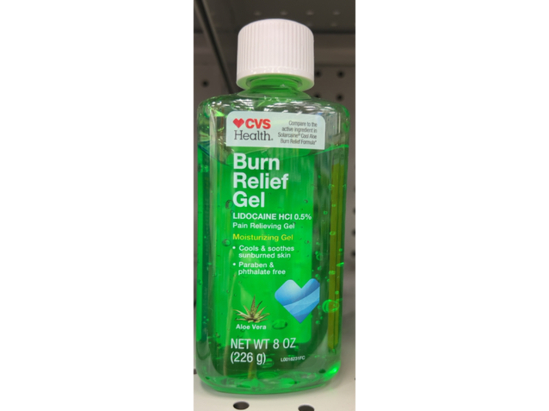 CVS Health Burn Relief Gel, Aloe Vera, 8 oz/226 g