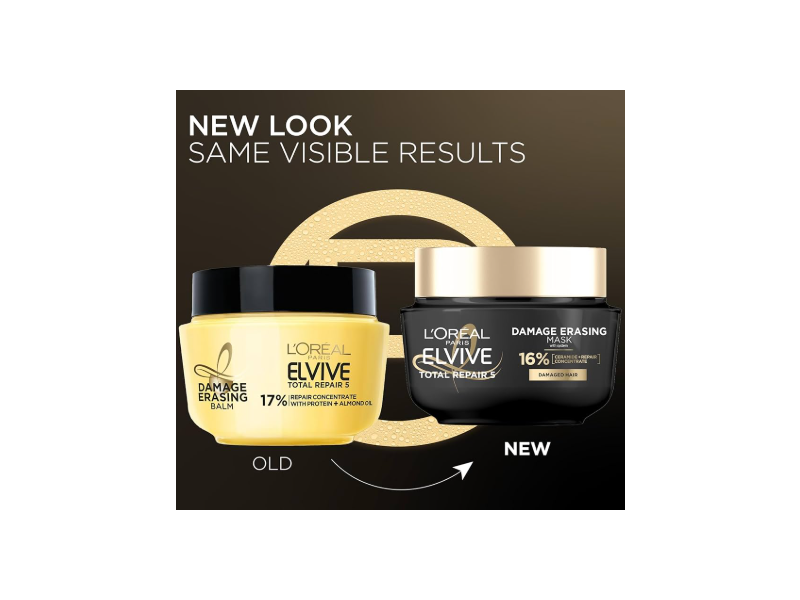 L'Oreal Paris Elvive Total Repair 5 Damage Erasing Mask, 16% Ceramide + Repair Concentrate, 8.5 fl oz