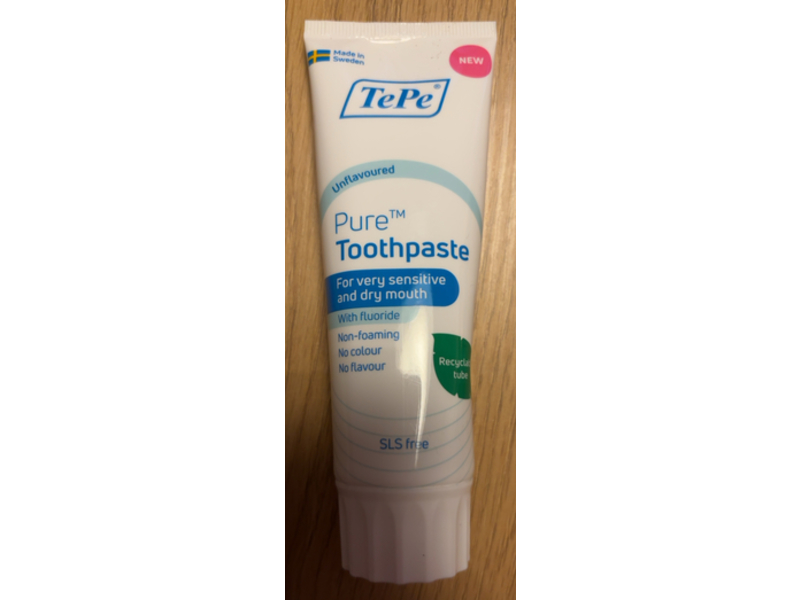TePe Pure Toothpaste, Unflavoured, 75 mL
