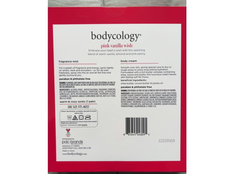 Bodycology Pink Vanilla Wish Warm & Cozy Sock Set