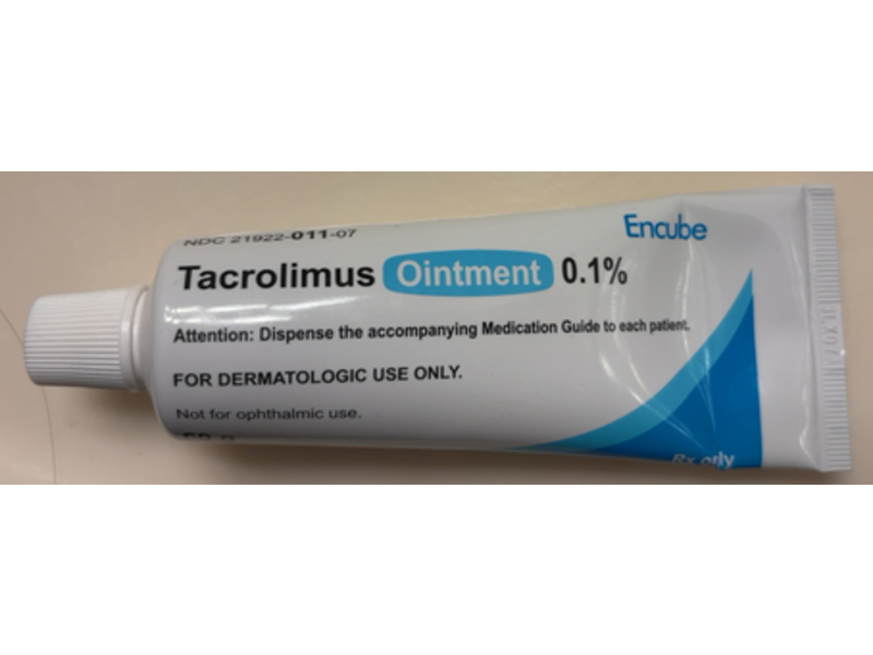 Tacrolimus Ointment 0.1%, 60 g, Encube (Rx)