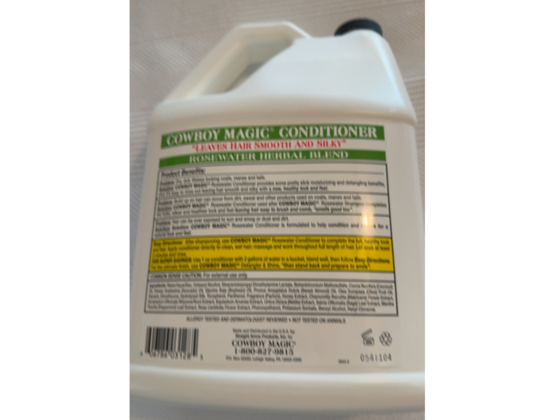 Cowboy Magic Revitalizes & Detangles Conditioner, Rosewater, 3.75 L