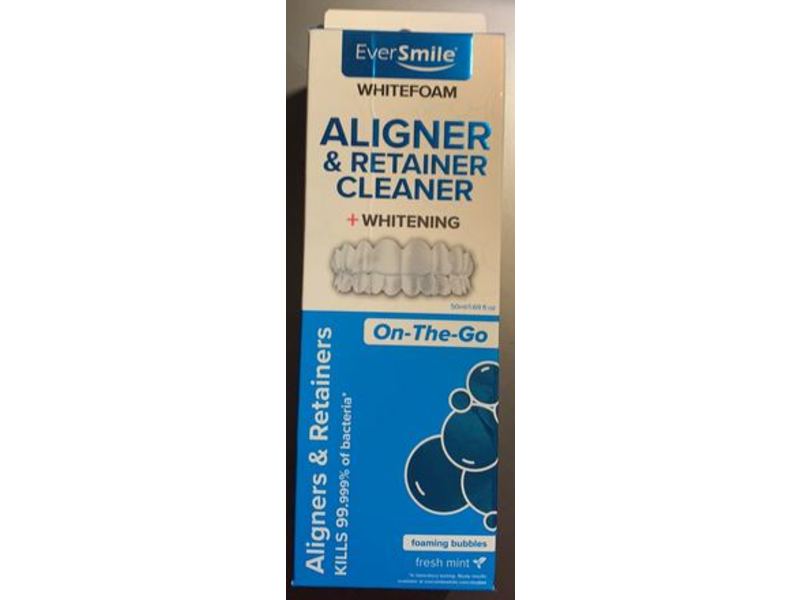 Eversmile Whitefoam Aligner & Retainer Cleaner, Whitening, Fresh Mint, 1.69 fl oz/50 mL