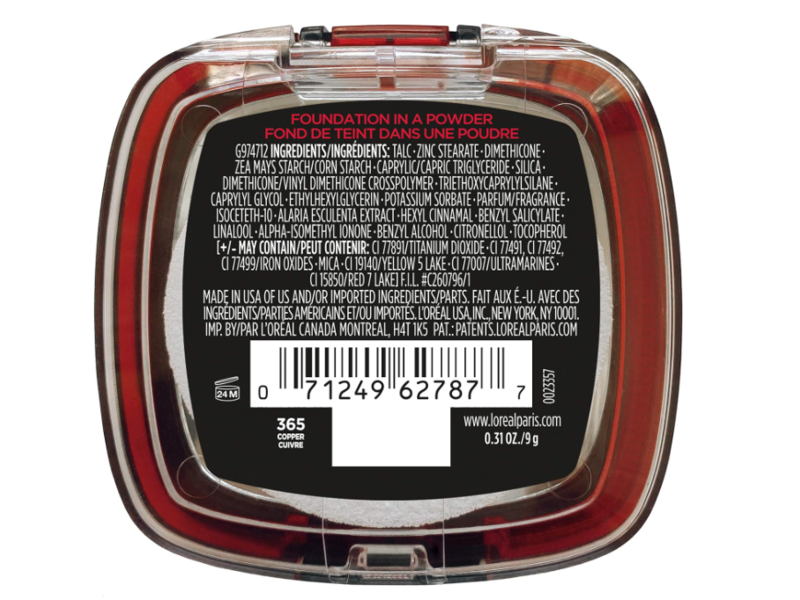 L'Oreal Paris Infallible Fresh Wear Foundation In A Powder, Copper, 0.31 oz/9 g