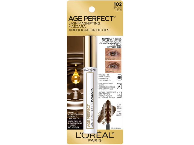 L'oreal Paris Age Perfect Lash Magnifying Mascara, 102 Brown, 0.28 fl oz/8.4 mL
