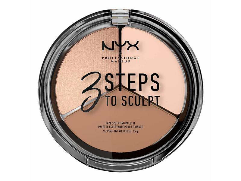 Nyx Professional Makeup 3 Steps To Sculpt Face Sculpting Palette, Fair, 0.18 oz/5 g