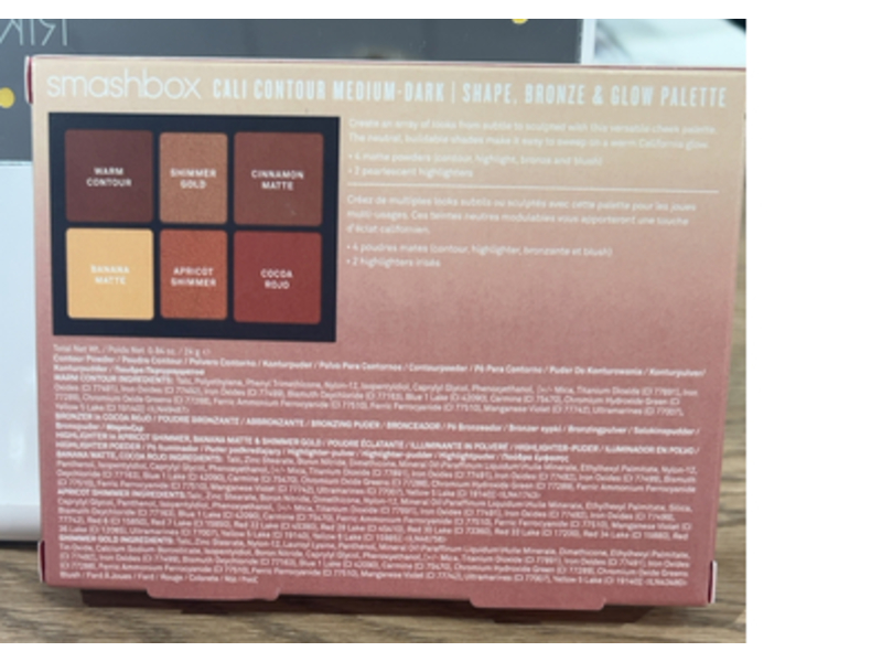 Smashbox Cali Contour Shape, Bronze & Glow Palette, Medium-Dark, 0.84 oz/24 g