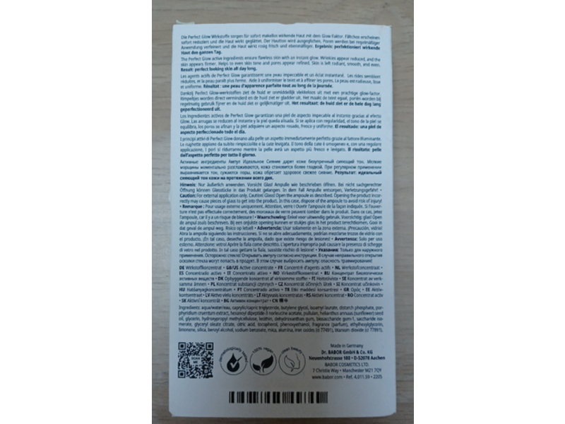 Babor Perfect Glow Ampoules Concentrates, 0.06 fl oz/2 mL, 7 Count