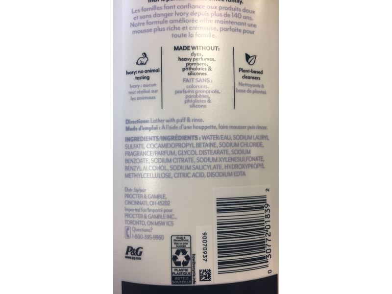 Ivory Mild & Gentle Body Wash, Original Scent, 27 fl oz/798 mL