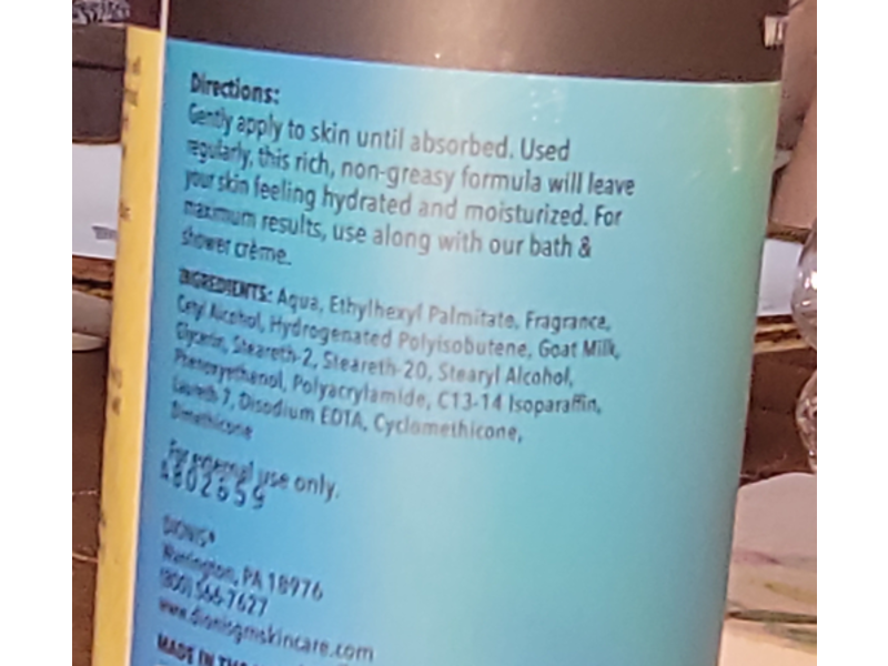 Dionis Goat Milk Body Lotion, Water Flowers & Sea Salt, 8.5 fl oz/250 mL