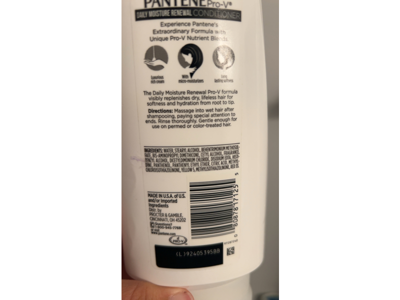 Pantene Daily Moisture Renewal Conditioner, 12 fl oz/355 mL, Pack Of 6