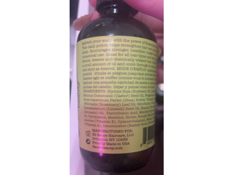 Sauce Beauty Rosemary Mint Hair Oil, Biotin, 3 fl oz/90 mL