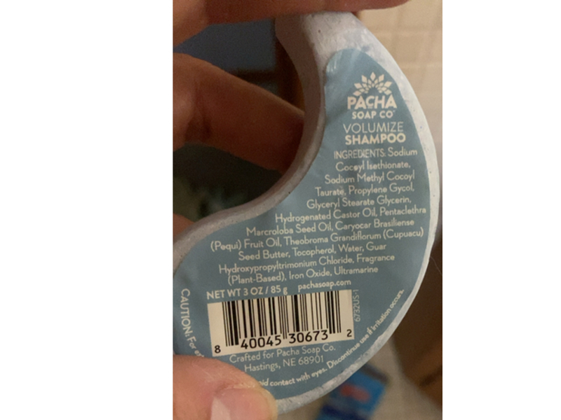 Pacha Soap Co Volumize Shampoo, 3 oz/85 g
