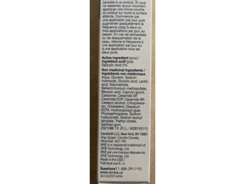 CeraVe Acne Control Face Gel, 2% Salicylic Acid, 1.35 fl oz/40 mL