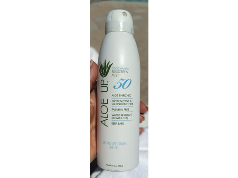 Aloe Up Coco Mango Sunscreen Mist, SPF 50, 5.5 oz/156 g