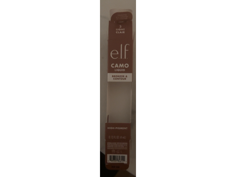 e.l.f. Camo Liquid Bronzer & Contour, 3 Light Clair, 0.13 fl oz/4 mL