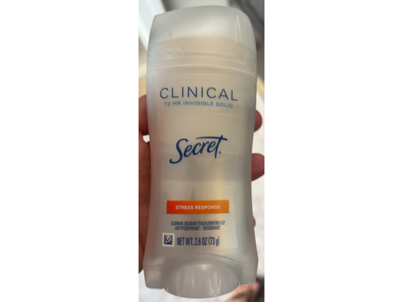 Secret Clinical Invisible Solid Antiperspirant / Deodorant, Stress Response, 2.6 oz/73 g