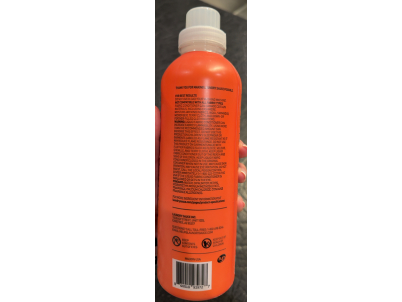 Laundry Sauce Laundry Fabric Softener, Italian Bergamot, 19.5 fl oz/576 mL