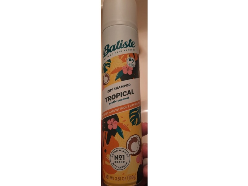 Batiste Tropical Dry Shampoo, Exotic Coconut, 3.81 oz/108 g