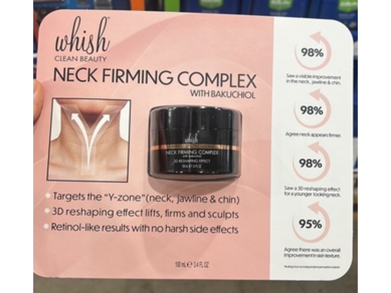 Whish Neck Firming Complex, Bakuchiol, 3.4 fl oz/100 mL