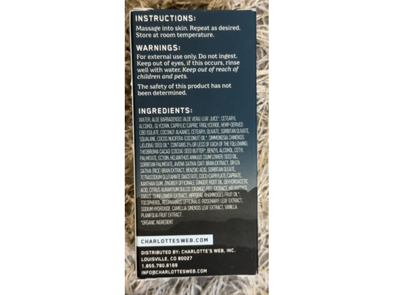 Charlotte's Web Cbd Soothing Cream, 1.4 oz/40 g