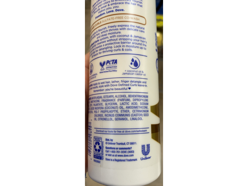 Dove Love Those Bold Curls, Coconut Oil & Jamaican Castor Oil, 13.5 fl oz/400 mL