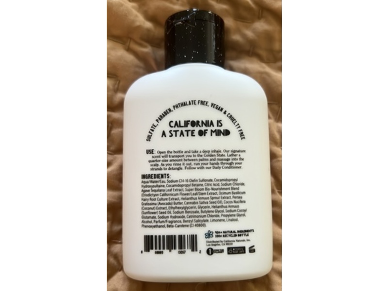 California Naturals Daily Shampoo, 3.4 fl oz/100 mL