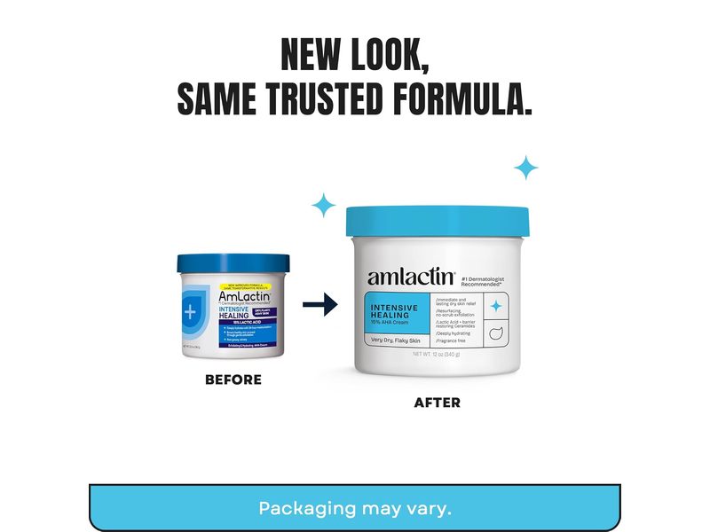 AmLactin Rapid Relief Restoring Cream, Lactic Acid, 12 oz/340 g