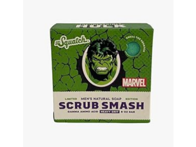 Dr.Squatch Marvel Men's Natural Soap Bar, Scrub Smash, 5 oz