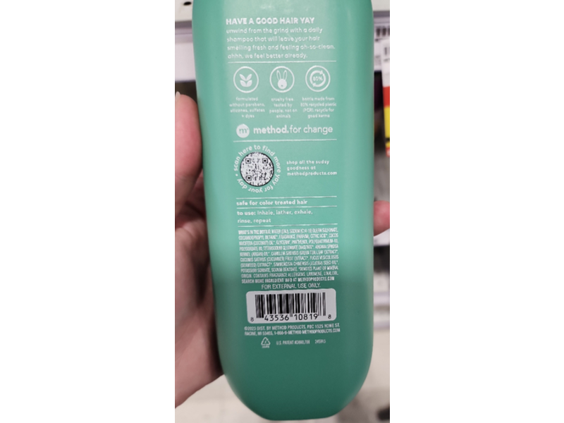 Method Daily Zen Shampoo, Cucumber, Seaweed & Green Tea, 14 fl oz/414 mL