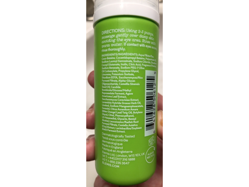 Elemis Superfood Cica Calm Cleansing Foam, 1.6 fl oz/50 mL