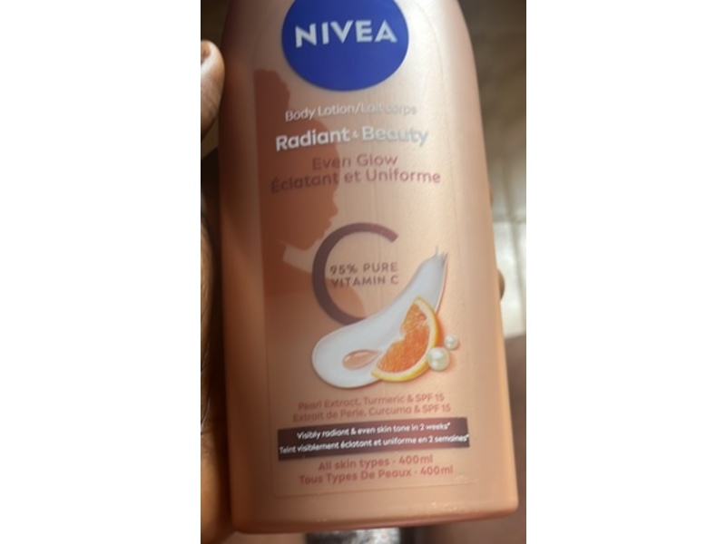 Nivea Radiant & Beauty Body Lotion, Vitamin C, SPF 15, 400 mL