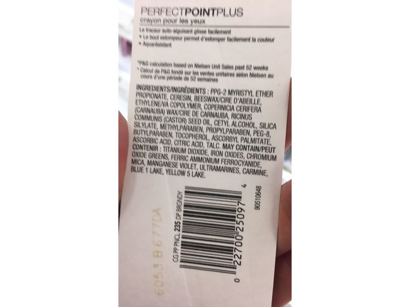 CoverGirl Perfect Point Plus Eye Pencil, 235 Deep Burgundy, 0.008 oz/0.23 g