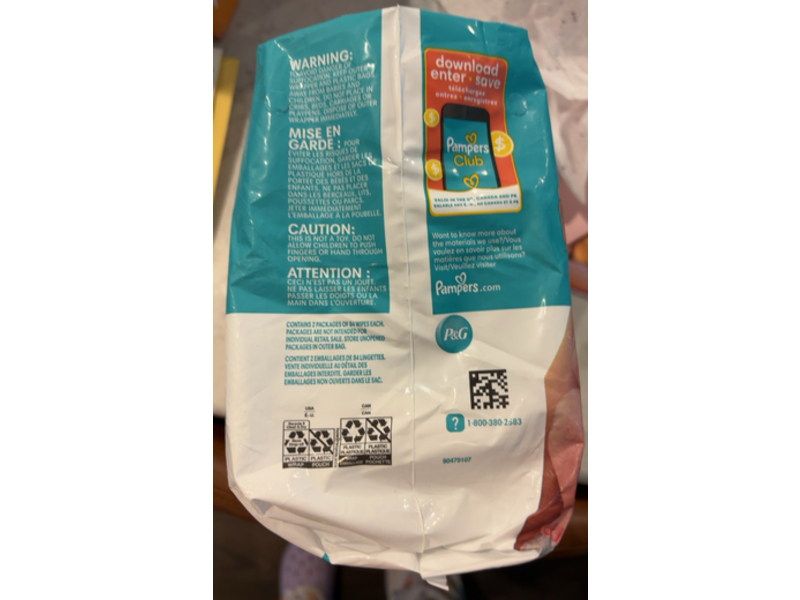 Pampers Sensitive Baby Wipes, 168 Count, Pack Of 2