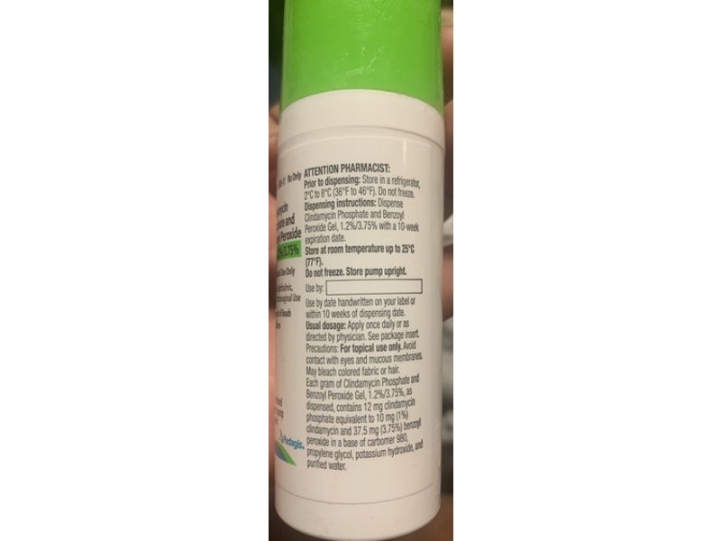Clindamycin Phosphate And Benzoyl Peroxide Gel 1.2%/3.75%, 50 g, Padagis (Rx)