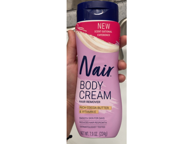 Nair Body Cream Hair Remover, Rich Cocoa Butter & Vitamin E, 7.9 oz/224 g