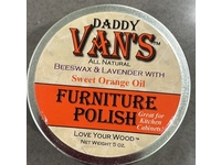 Daddy Van's All Natural Beeswax Furniture Polish, Sweet Orange Oil, 5 oz - thumbnail 2