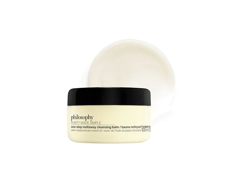 Philosophy Purity Made Simple One-Step Meltaway Cleansing Balm, Meadowfoam Seed Oil, 3.3 fl oz/100 mL