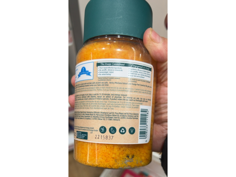 Kneipp Arnica Mineral Bath Salts, Arnica, 17.63 oz/500 g